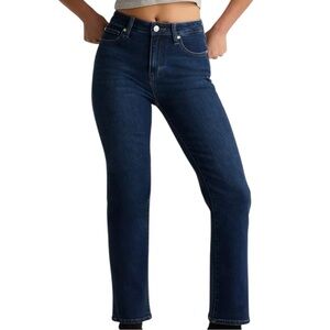Quince Dark Blue Straight Leg Women's Jeans